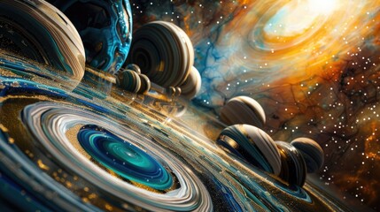 Abstract Cosmic Landscape with Orbits and Spheres