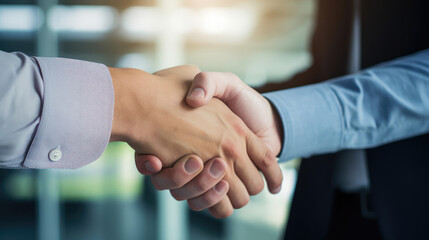 Professional Handshake Signifying Business Agreement