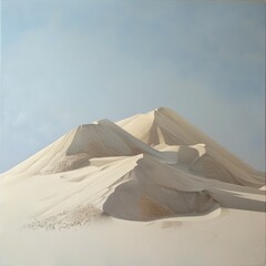 Majestic Sand Dunes under Blue Sky