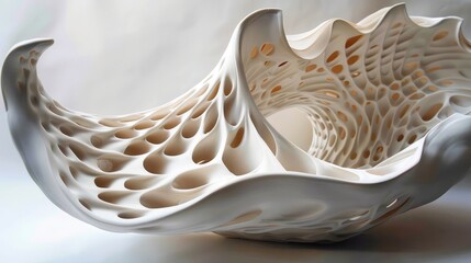 Intricate Organic Abstract Ceramic Sculpture