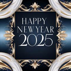 Happy New Year 2025 cards, printable posters, design templates, flyer design, social media, New Year 2025 banners, modern minimalist elegant style for website, social media, New Year email campaign
