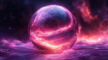Fototapeta premium abstract purple sphere 3d rende
