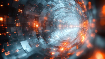 abstract rendering of high tech structu