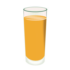Glass with orange juice