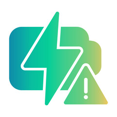 battery warning Gradient icon
