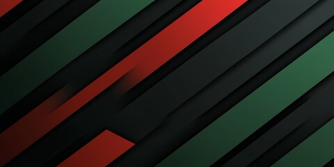Obraz premium Abstract diagonal lines in red, green, and black.