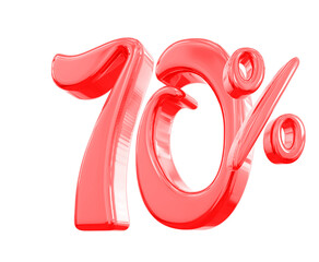 70 percent red offer in 3d