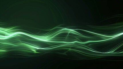 テクノロジーを表現する抽象的な緑の光のパターン8