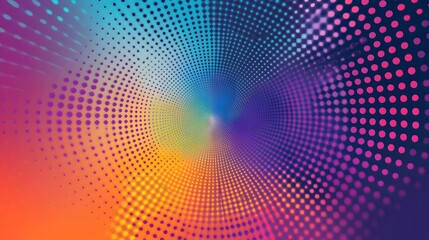 Fototapeta premium Abstract Colorful Dotted Swirl Design Background