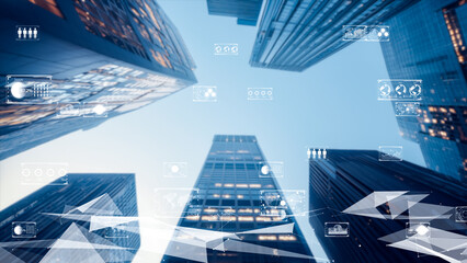 High-tech business deal concept