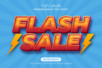 Flash Sale editable text effect, font graphic style. Perfect for urgent promotions, banners, and marketing visuals. Fully customizable design