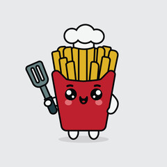 Kawaii Happy Chef French Fries