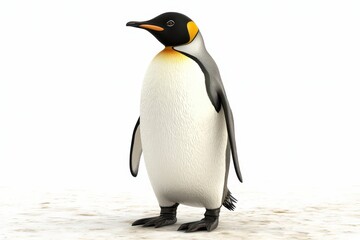 Obraz premium Penguin skating on ice winter wonderland 3d render dynamic gigapixel standard vibrant environment creative perspective
