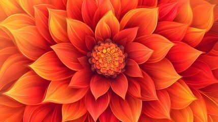 Vibrant Orange Flower Petals Abstract Design