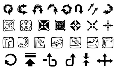 Naklejka premium Arrow sign icon collection