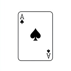 Ace of Spades playing card illustration.