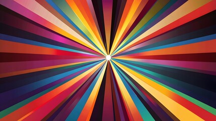 Abstract Colorful Rays Converging at Center