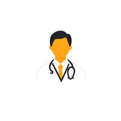 Fototapeta premium Doctor icon, healthcare professional avatar.