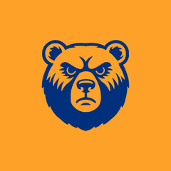 angry bear wild animal company logo vector illustration template design