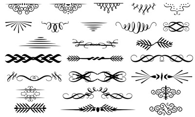 Classic floral border icon collection