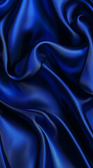 Obraz premium Background,shot of silk fabric, surface with soft reflections, deep blue color, smooth flowing folds
