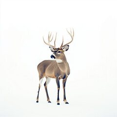 Fototapeta premium deer isolated on white background