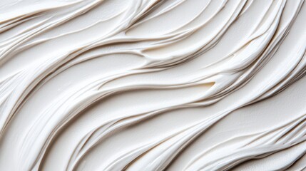Obraz premium Creamy Texture of Smooth Whipped Topping Spreading on Surface