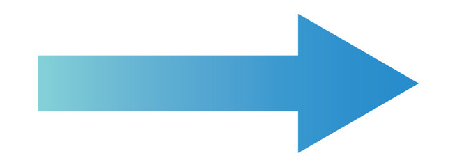 Clip art of right-pointing arrow in business blue gradient.