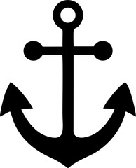 Ship anchor icon on white background