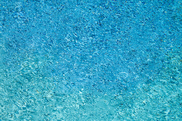 Pool water surface. Water texture. Swimming pool surface. Blue water background. Background of swimming pool water surface.