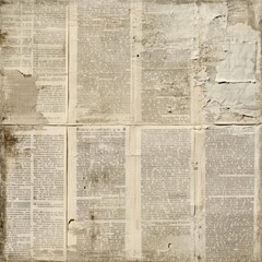 Obraz premium Exploring aged newspaper texture: a collage of old texts