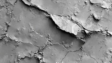 Obraz premium Exploring Cracked Grey Substance: A Textured Surface