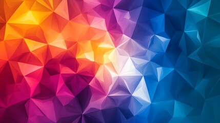 Abstract Colorful Triangular Geometric Pattern Background