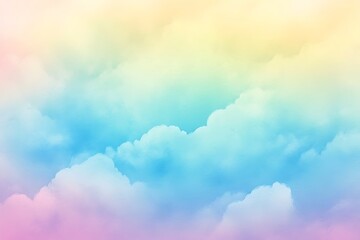 Fototapeta premium Pastel rainbow cloudscape, dreamy sky background.
