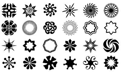 Mandala art icon collection