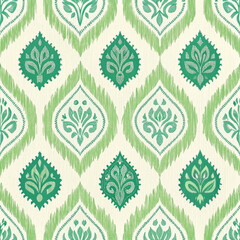 Seamless Ikat Pattern for Fabric and Packaging Design