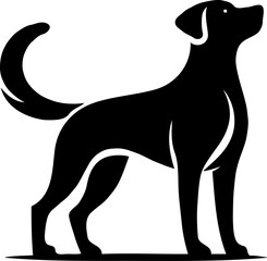 A black dog silhouette vector design