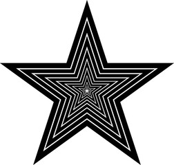 star logo design with black and white motif