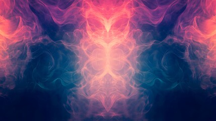 Fototapeta premium Abstract Pink and Teal Smoke Swirls Design