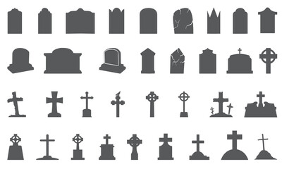 Cemetery icon collection