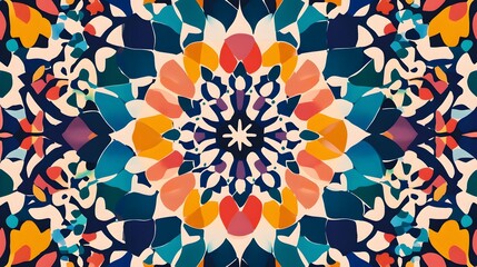 Fototapeta premium Abstract Colorful Kaleidoscope Pattern Design