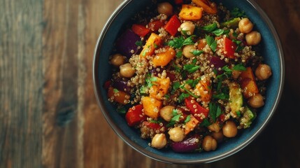 Delicious Roasted Vegetable Quinoa Salad with Chickpeas: A Healthy and Flavorful Meal