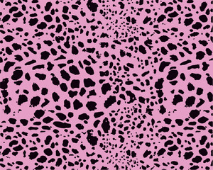 Pink Leopard Pattern Animal Print Vector Illustration Background 