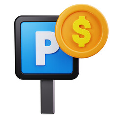 parking 3d render icons