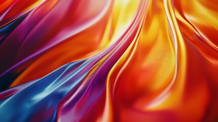 Abstract Colorful Draped Fabric Swirling Design