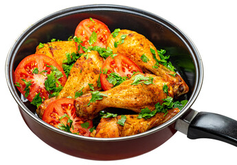 Chicken thighs with tomatoes and parsley