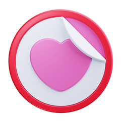 sticker 3d render icons