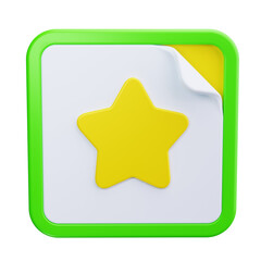 sticker 3d render icons