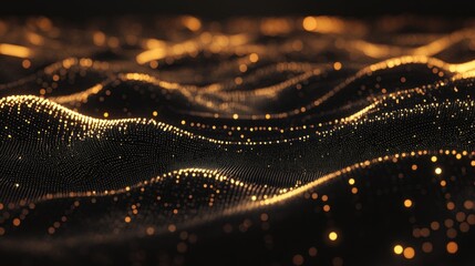 Data technology background Connecting dots and lines on dark background