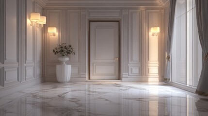 Vintage style elegance, home or hotel entrance hall